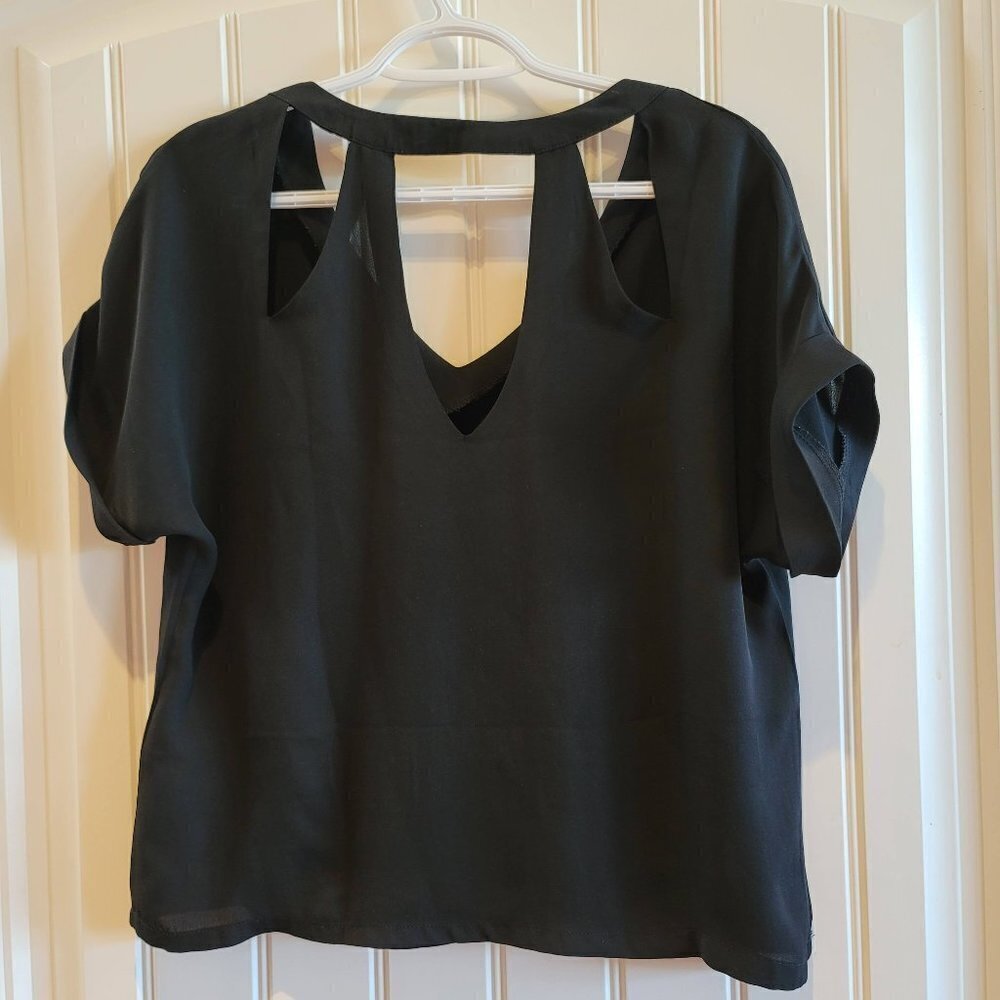 *4 for $25* Mark by Avon Black Short Sleeve blouse
